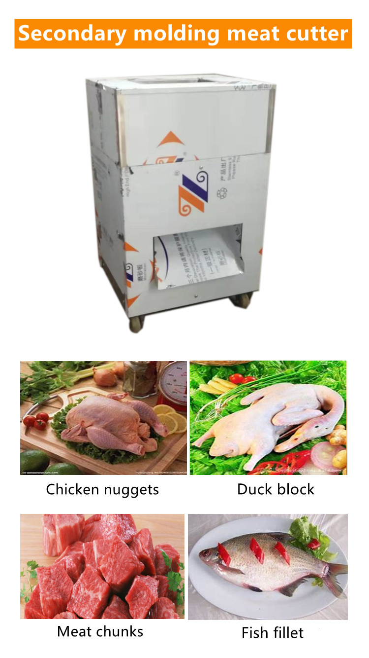 Secondary form meat cutting machine