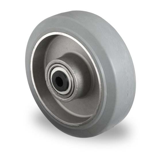 125 double ball aluminum core elastic rubber single wheel