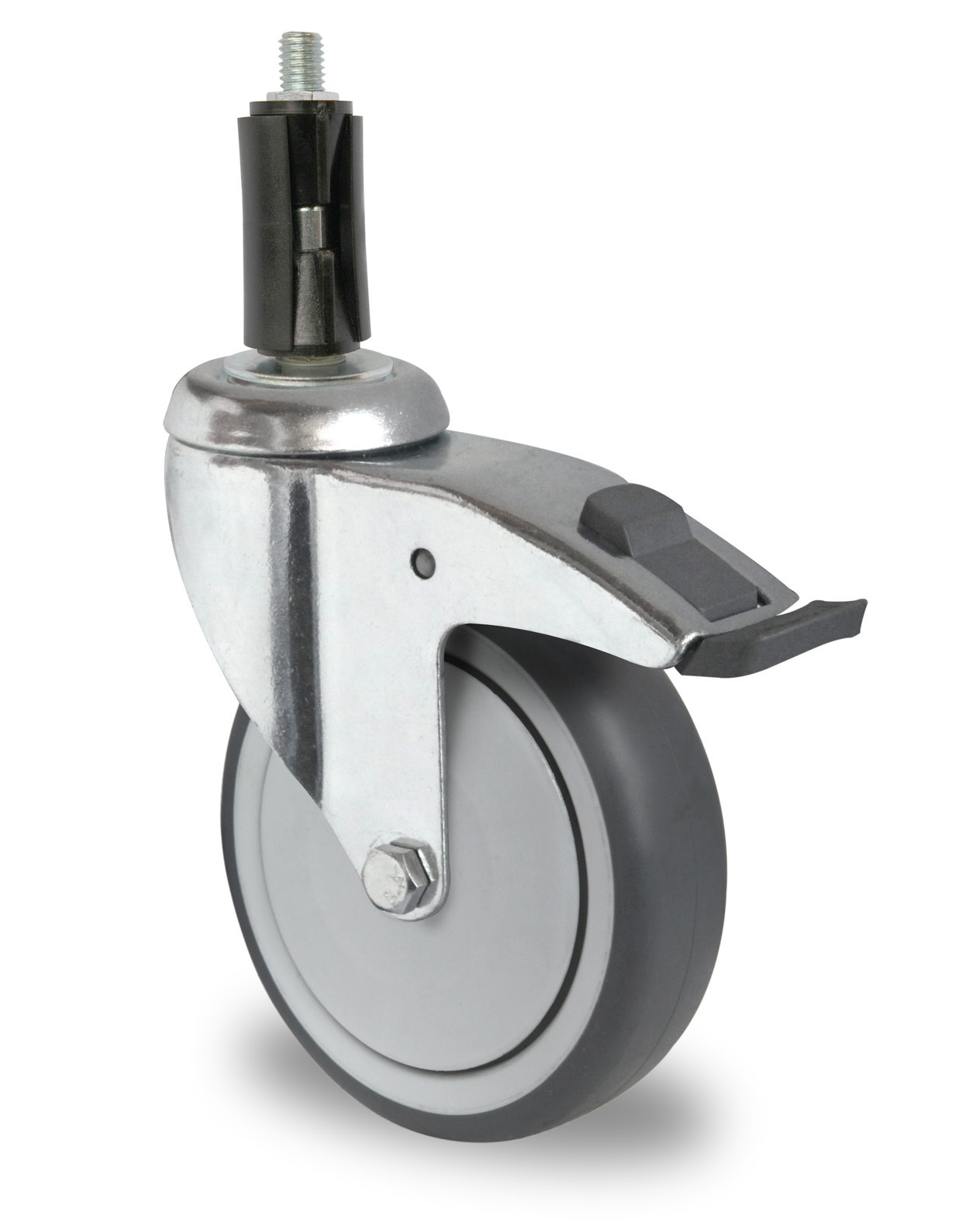 125mm bolt hole with total brake TPR castor 125mm bolt hole with total brake TPR castor
