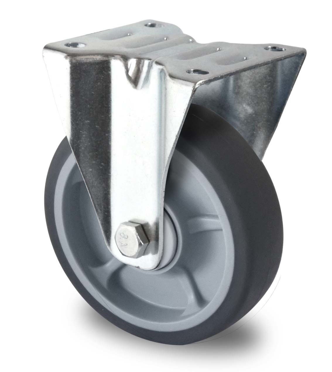 125mm fixed TPR castor