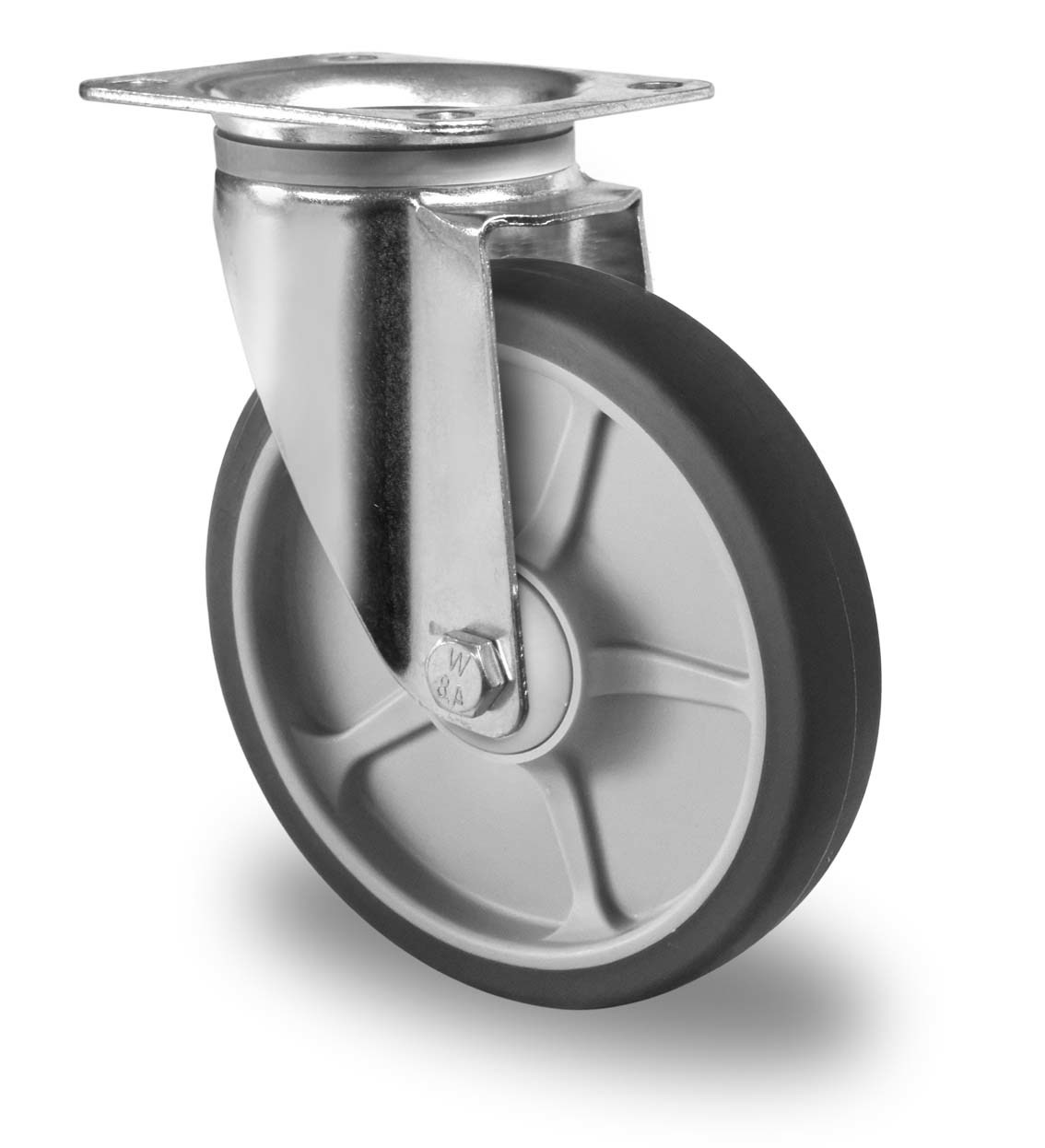 200mm swivel TPR castor