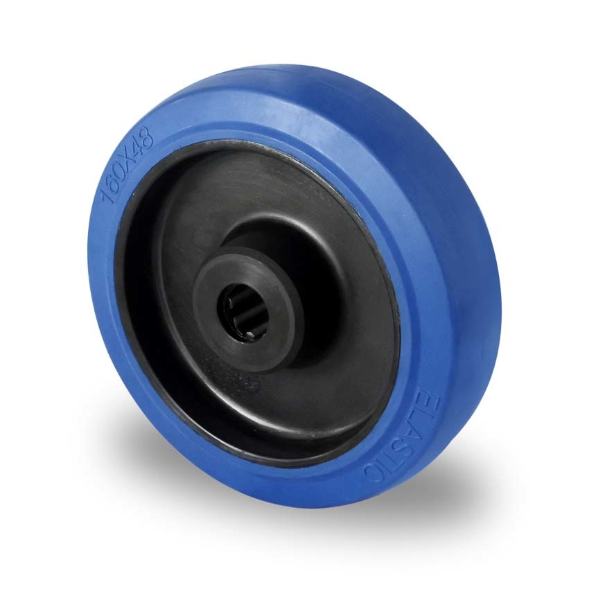 160mm elastic rubber wheel