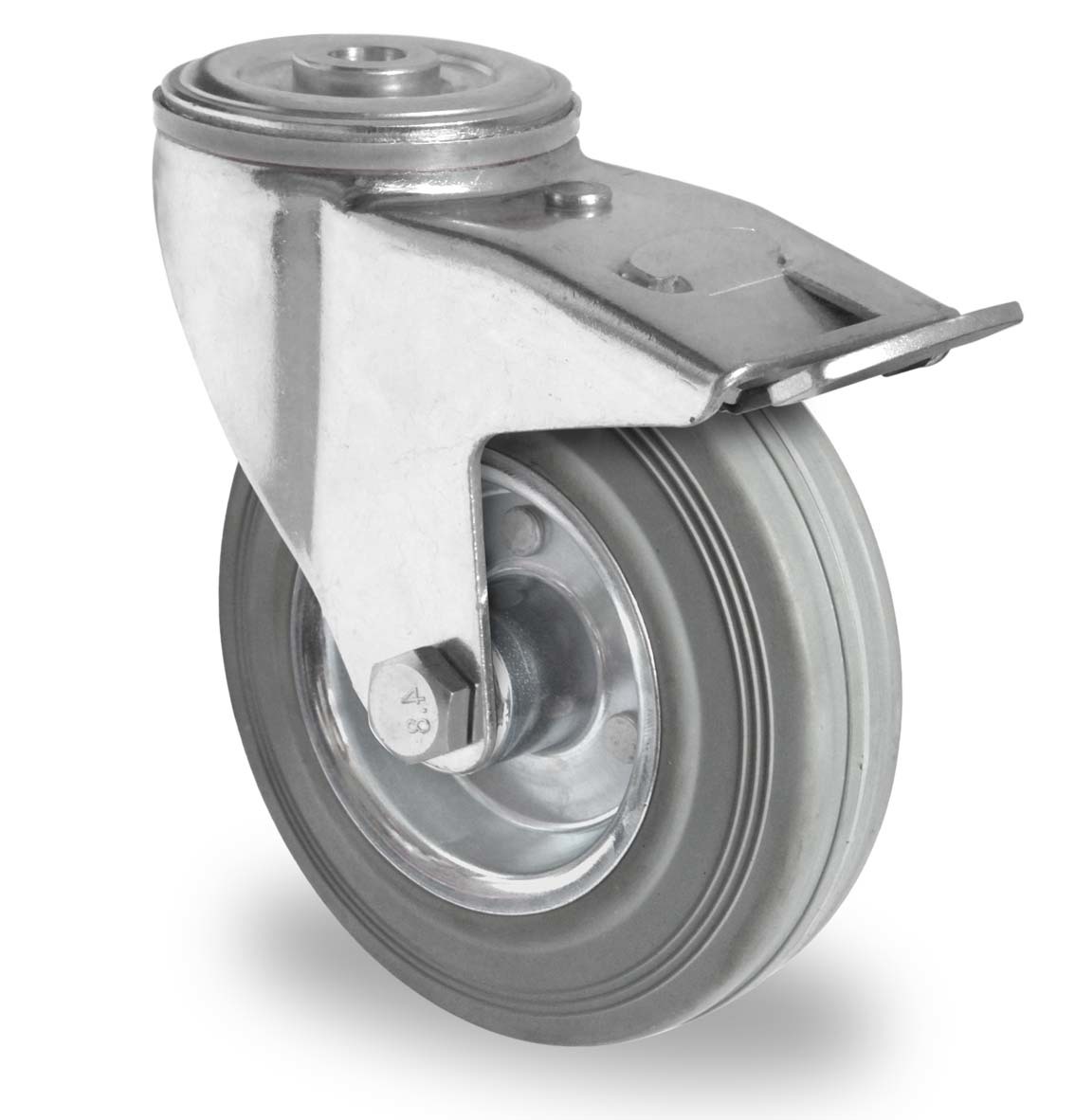 125 hollow brake roller needle core gray rubber wheel