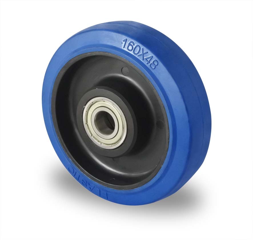 160mm elastic rubber wheel
