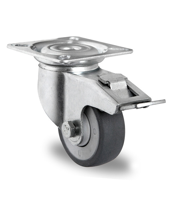 50 flat bottom brake ball TPR wheel