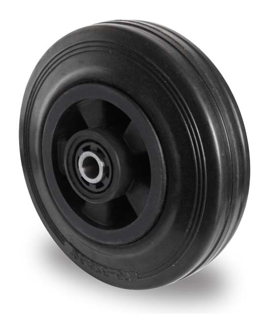 125 roller needle plastic core black rubber wheel single wheel