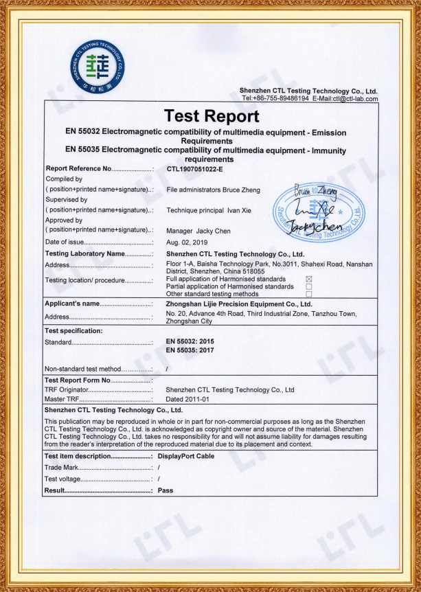 CTL1907051022-E Test Report