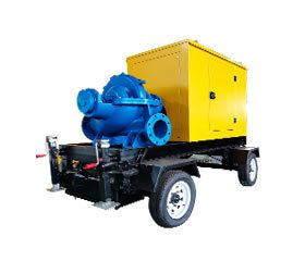 High lift water pump truck