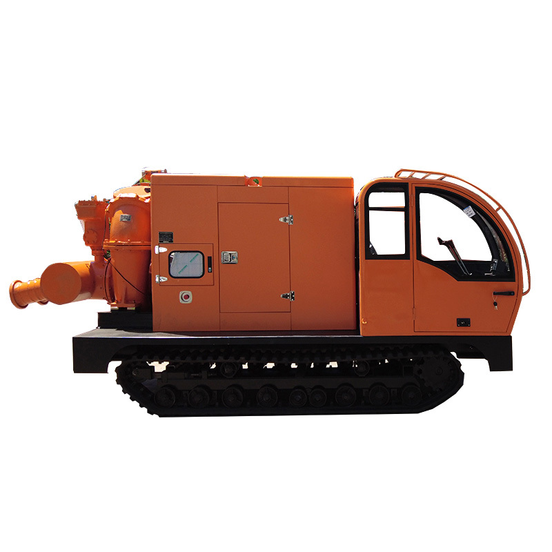 Crawler pump truck