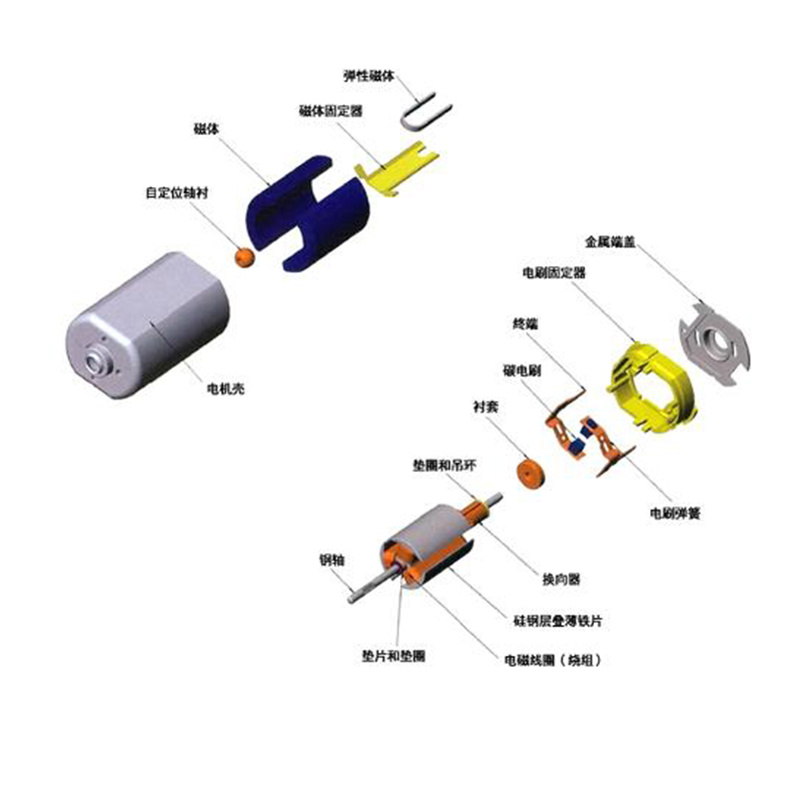 The structure of the dc motor