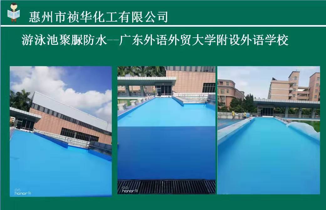 游泳池聚脲防水---广东外语外贸大学附设外语学校