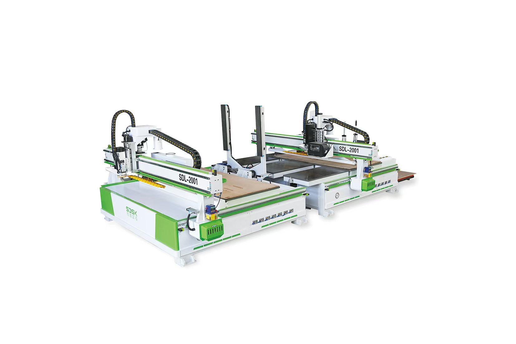 Automatic labeling, copying and cutting machine