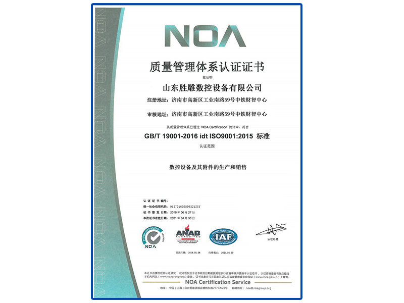 Quality Management System Certification