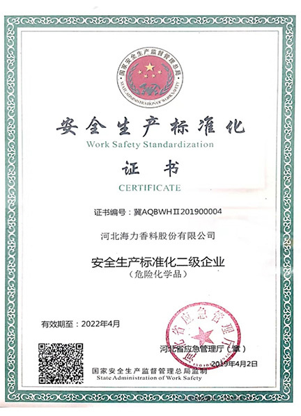 Certificate of Safety Management Production Qualification