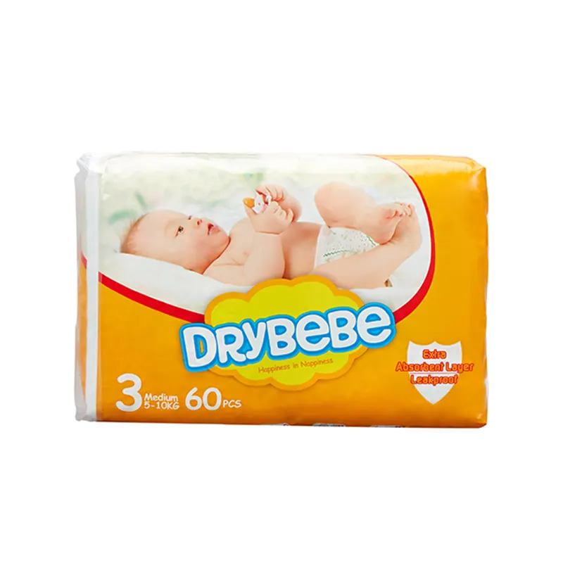 Drybebe ultra soft disposable baby diapers size 3 Medium 60ct