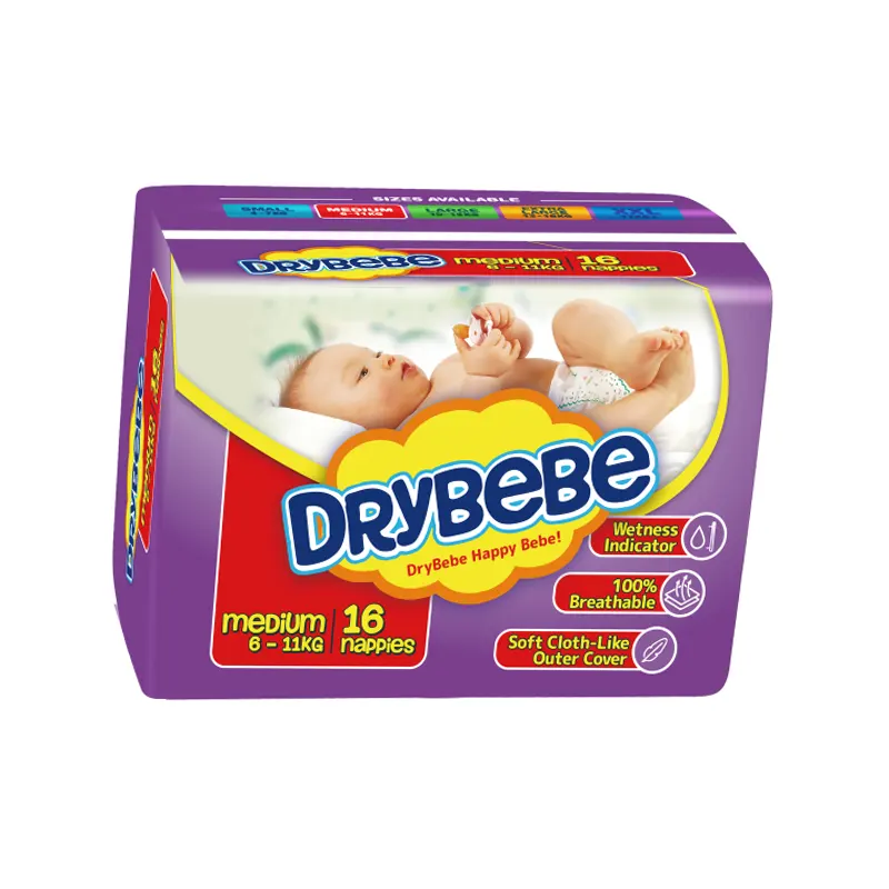 Drybebe size 3 diapers super absorbent baby diapers 16 count