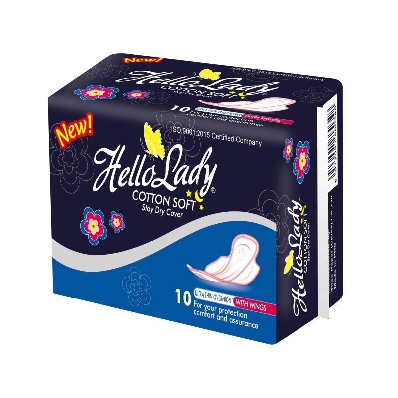 Hello Lady Ultra thin pads for heavy flow 20 pcs per pack