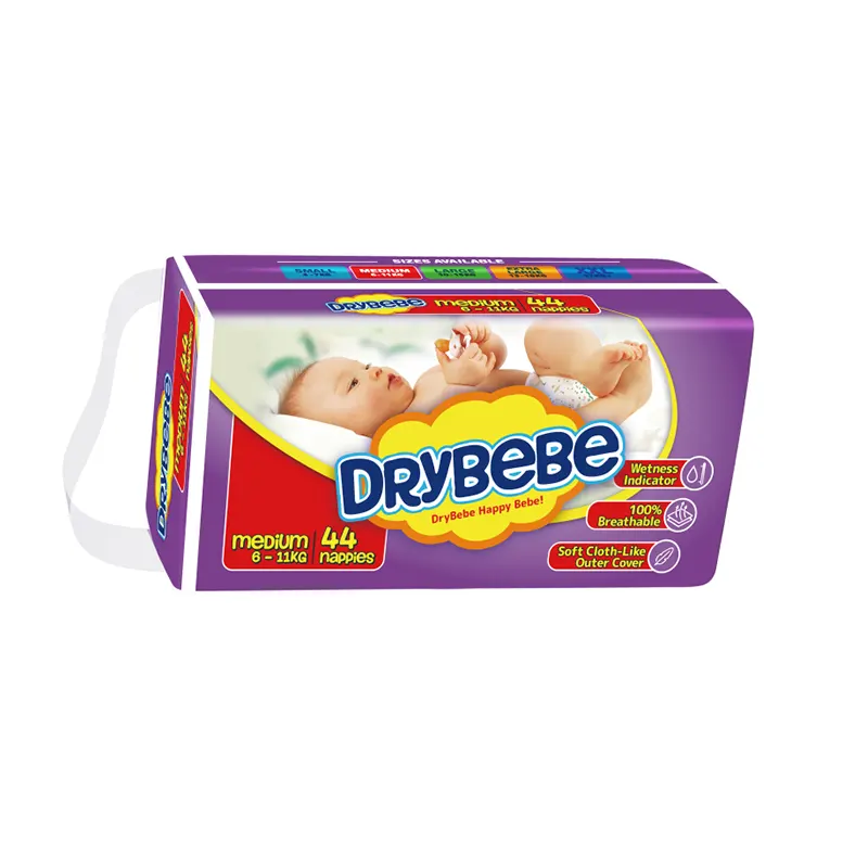 Drybebe absorbent disposable diapers size 3 Medium 44 count
