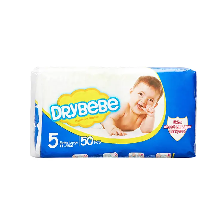 Подгузники Drybebe без отдушек, размер 5, большие, 50 шт. в упаковке