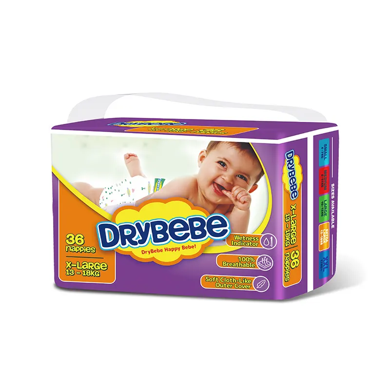 Подгузники для новорожденных Drybebe с защитой от протекания, размер 5, большие, 36 шт.