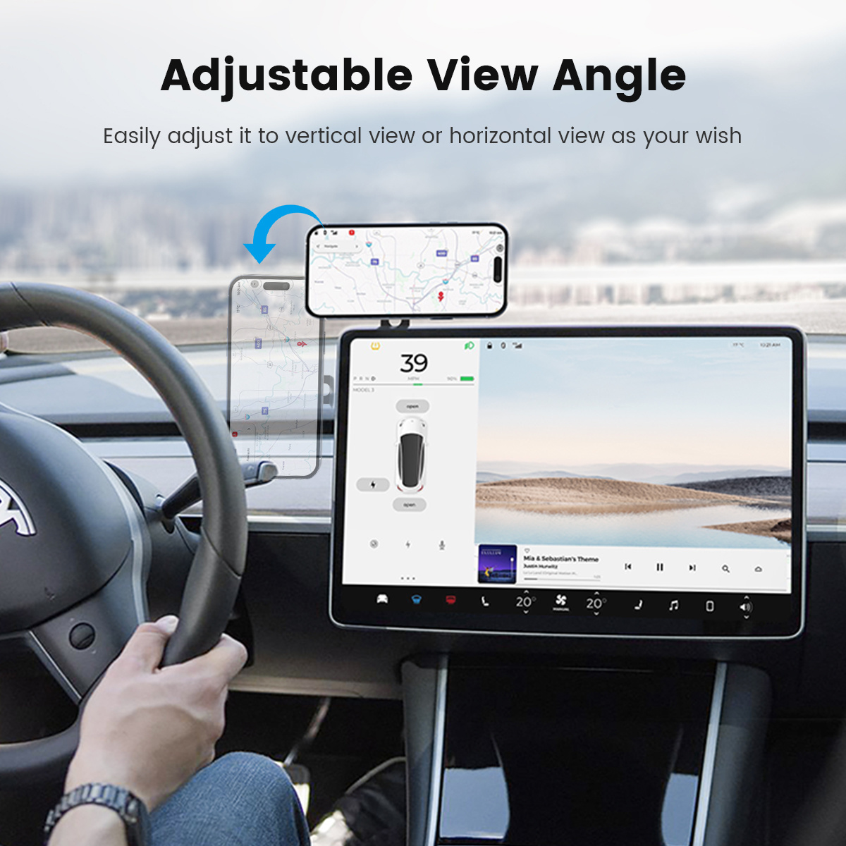 Wireless-Car-Charger-Mobile-Phone-Car-Mount-for-Tesla-Custom-Wholesale-LeadingPlus