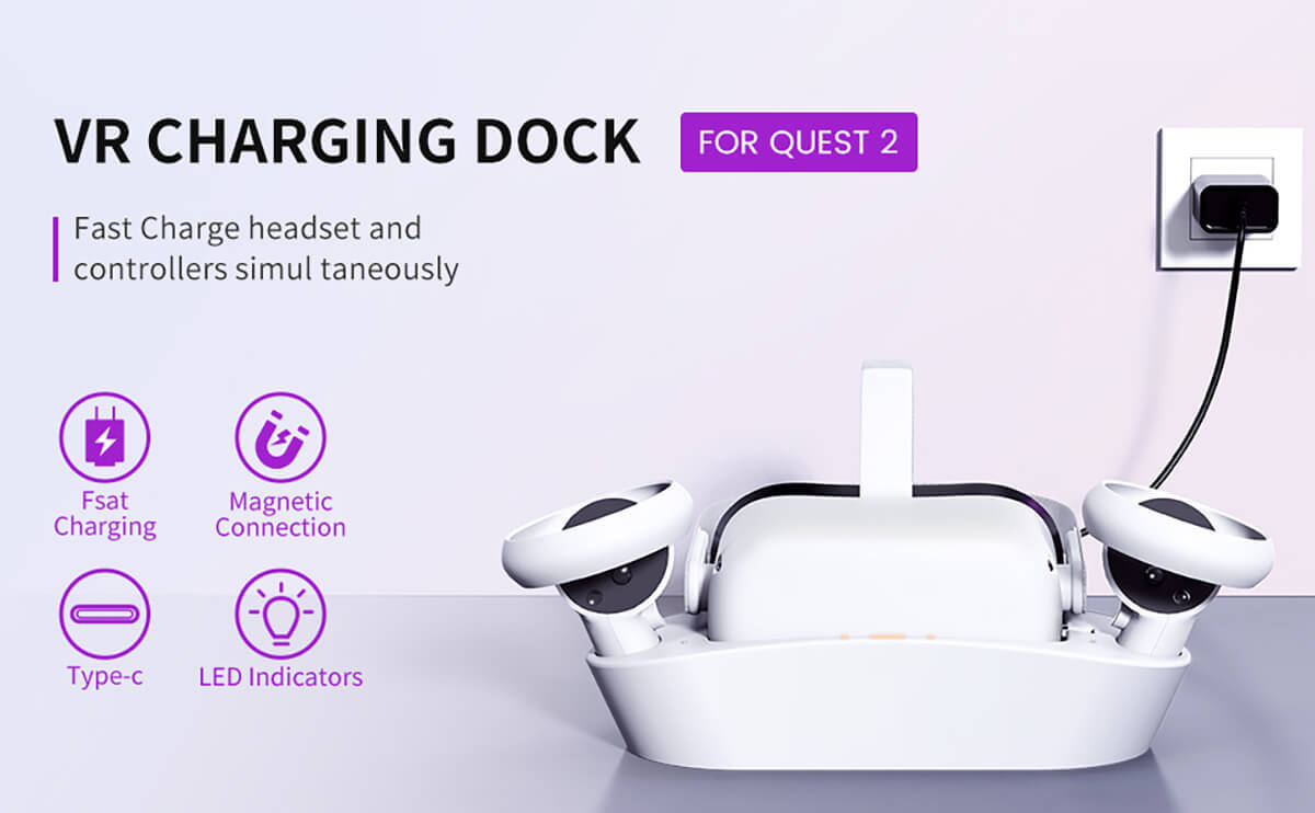 VR Charging Dock for Oculus Quest 2 - LeadingPlus
