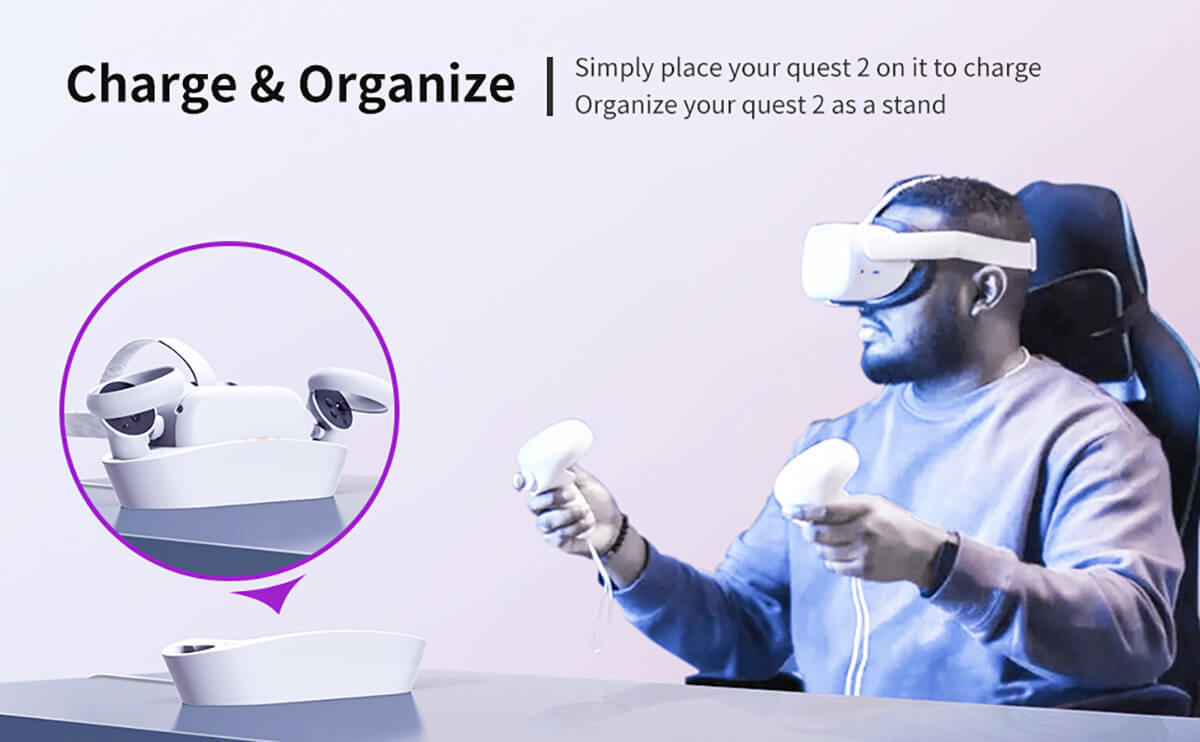 VR Charging Dock for Oculus Quest 2 - LeadingPlus
