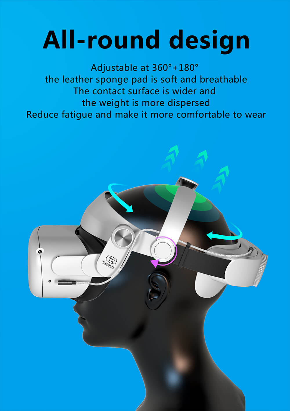 Oculus Quest 2 Adjustable Battery Head Strap-LeadingPlus-01