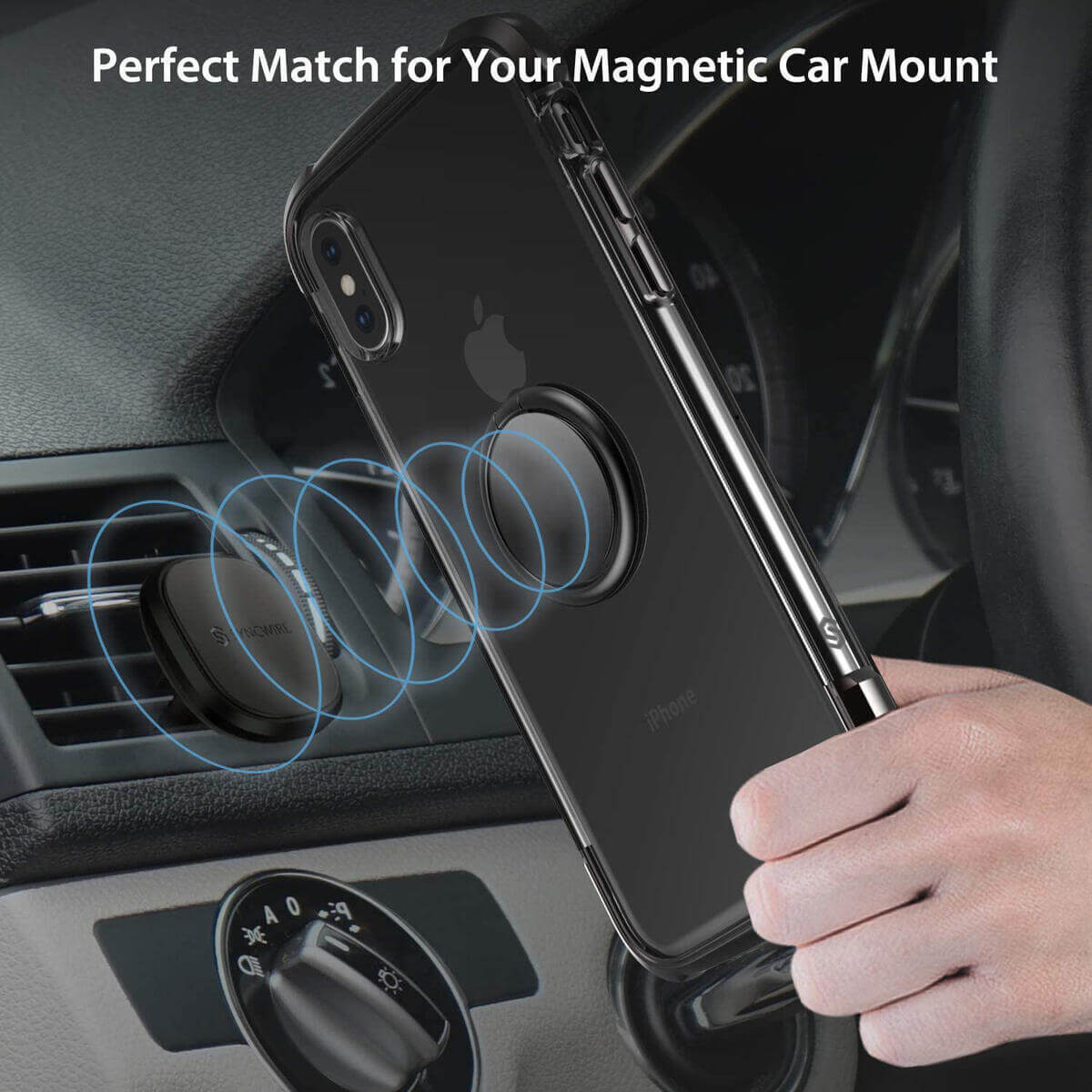 Factory Hot Sale 360 Degree Rotating For Magnetic Car Ring Holder