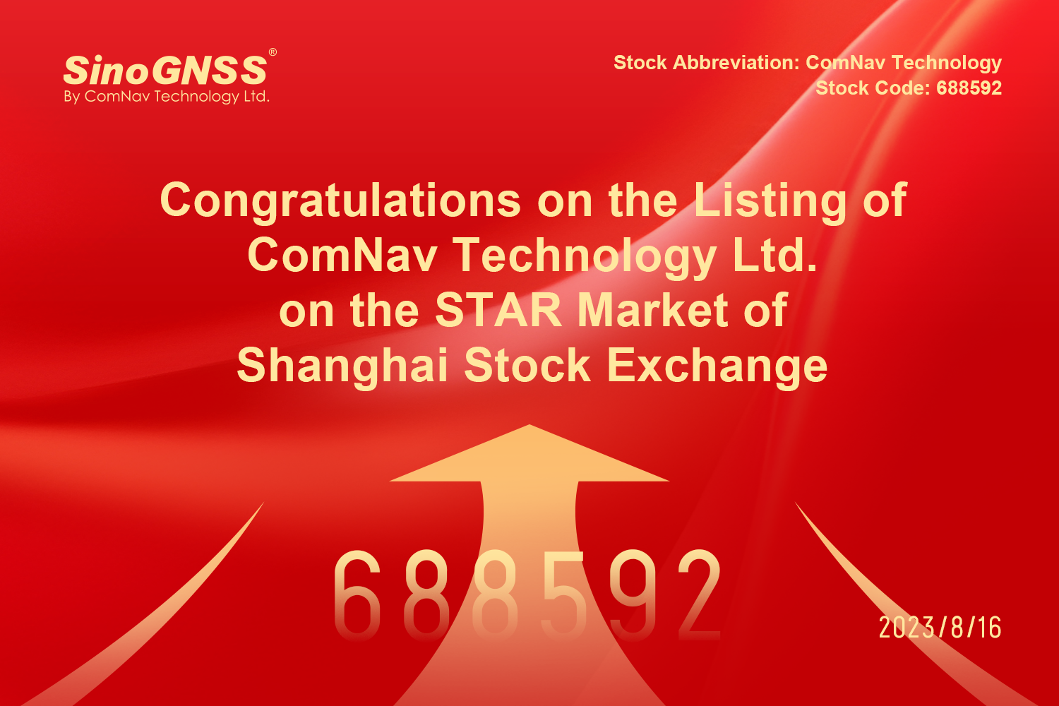 Congratulations on the Listing of ComNav Technology Ltd. on the STAR Market of Shanghai Stock Exchange