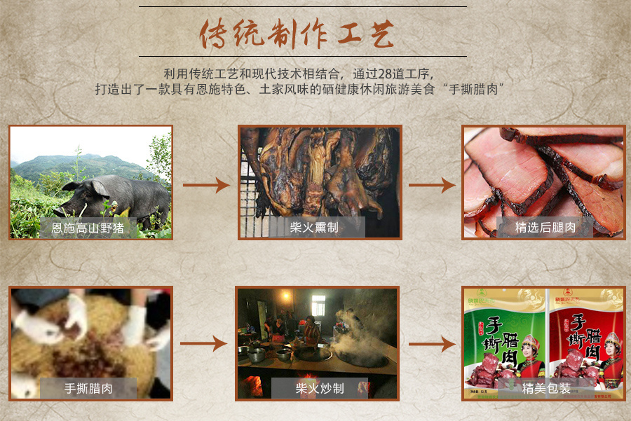 晓姚妈妈菜手撕腊肉 500g
