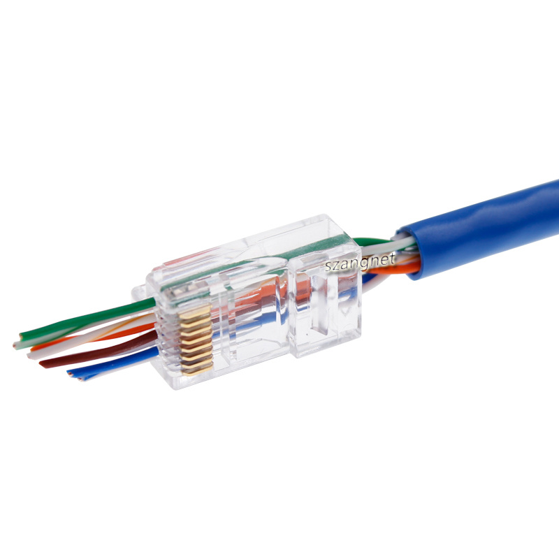 Use of rj45 pass through connectors