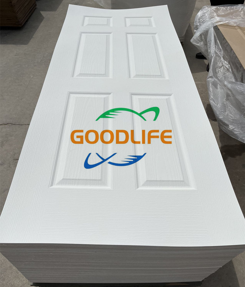 6 panels HDF moulded door skins /White paint door skins