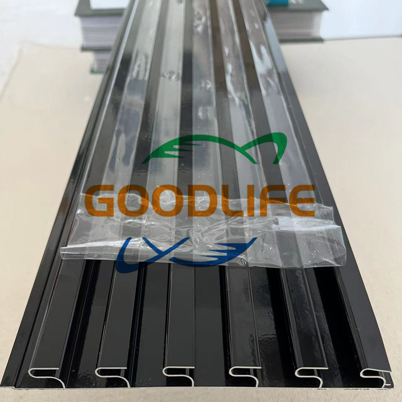 Factory Supply Different Style Aluminum Decorative Slatwall Panel , black aluminum slat panel