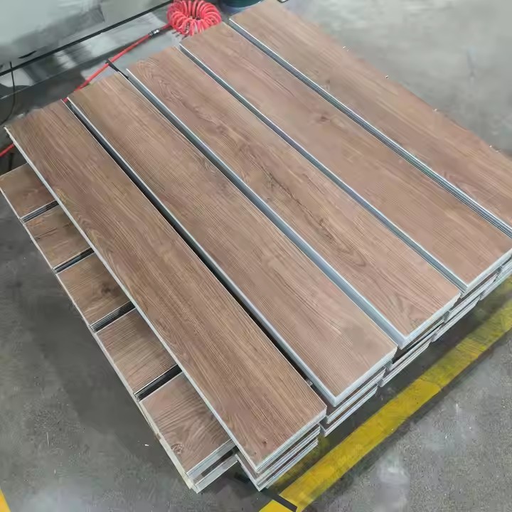 Modern China Factory SPC Vinyl Plank Flooring Unilin Click Wood-coloured Waterproof Stone Plastic floor