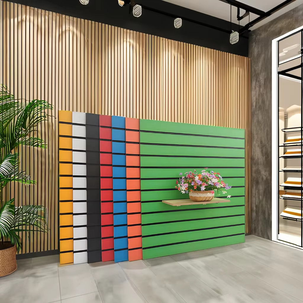 1200x1200X18mm MDF SLATWALL PENEL,PANNEAUX MDF