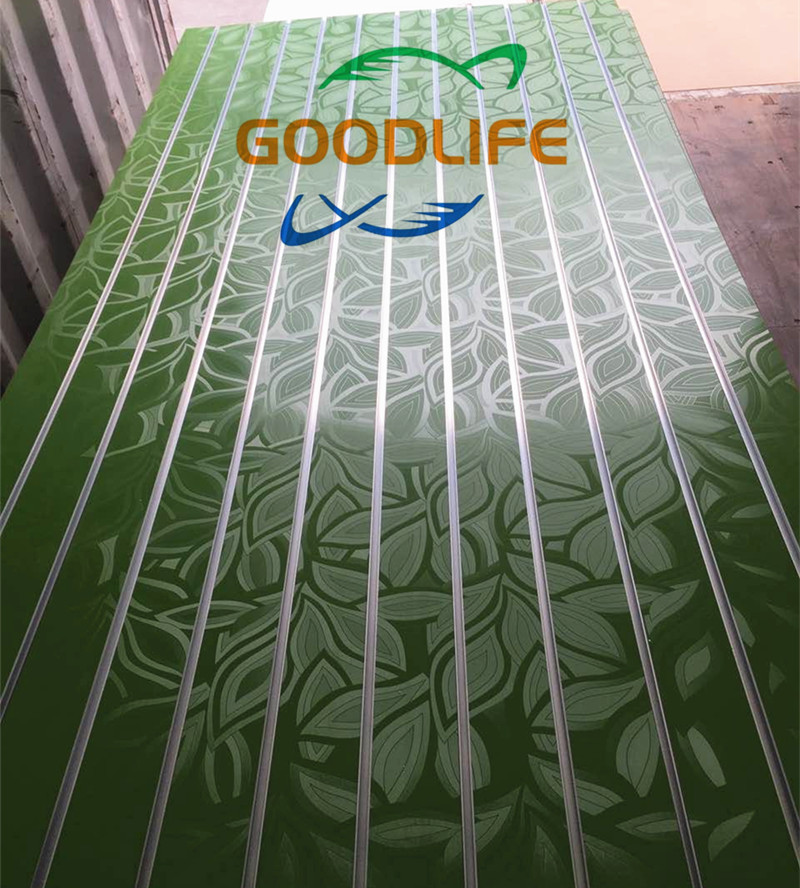 Melamine MDF Slatwall panel with leaf designs