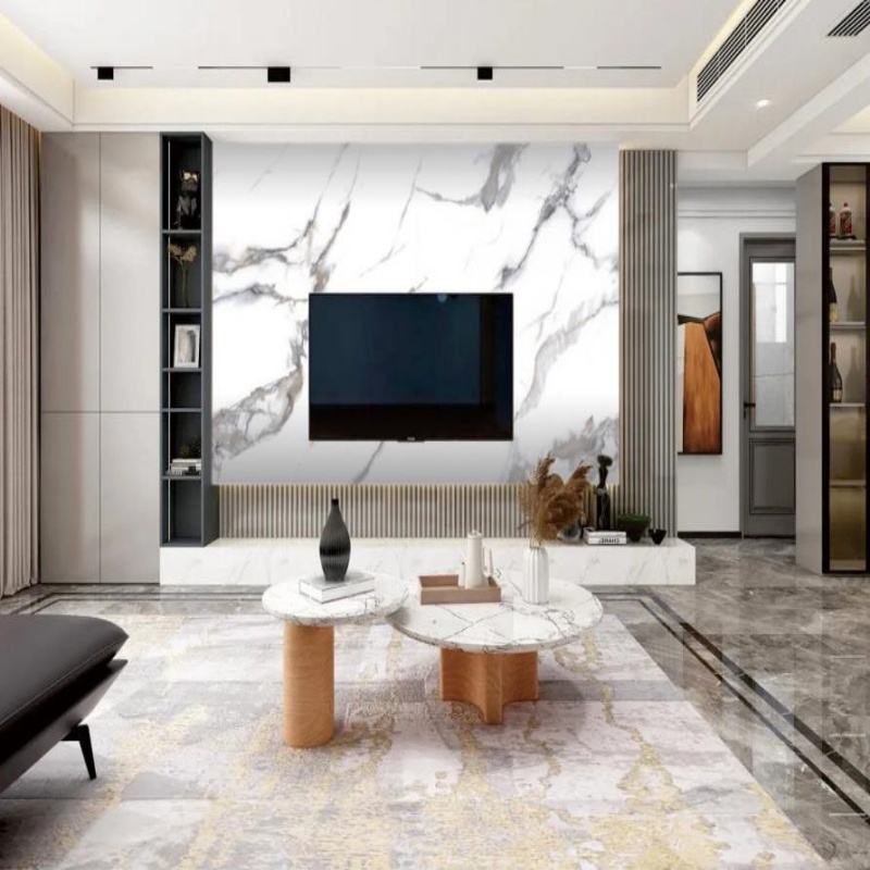 UV marble sheet for tv background decoration