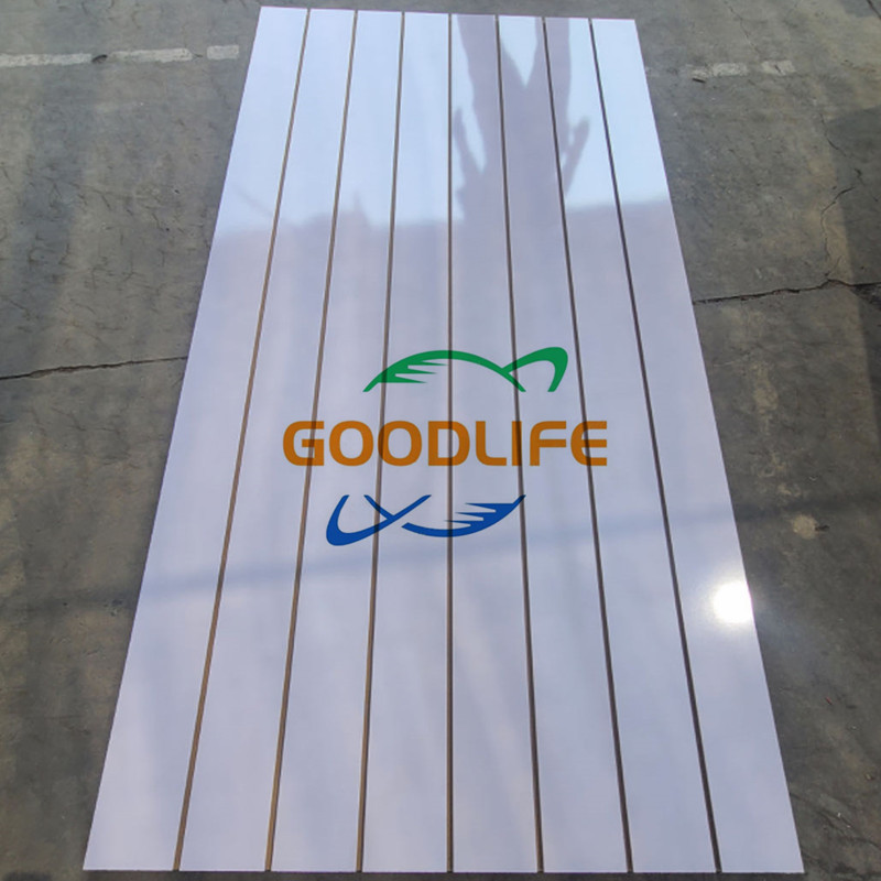 7.5 slots High glossy melamine MDF slatwall with aluminum insert