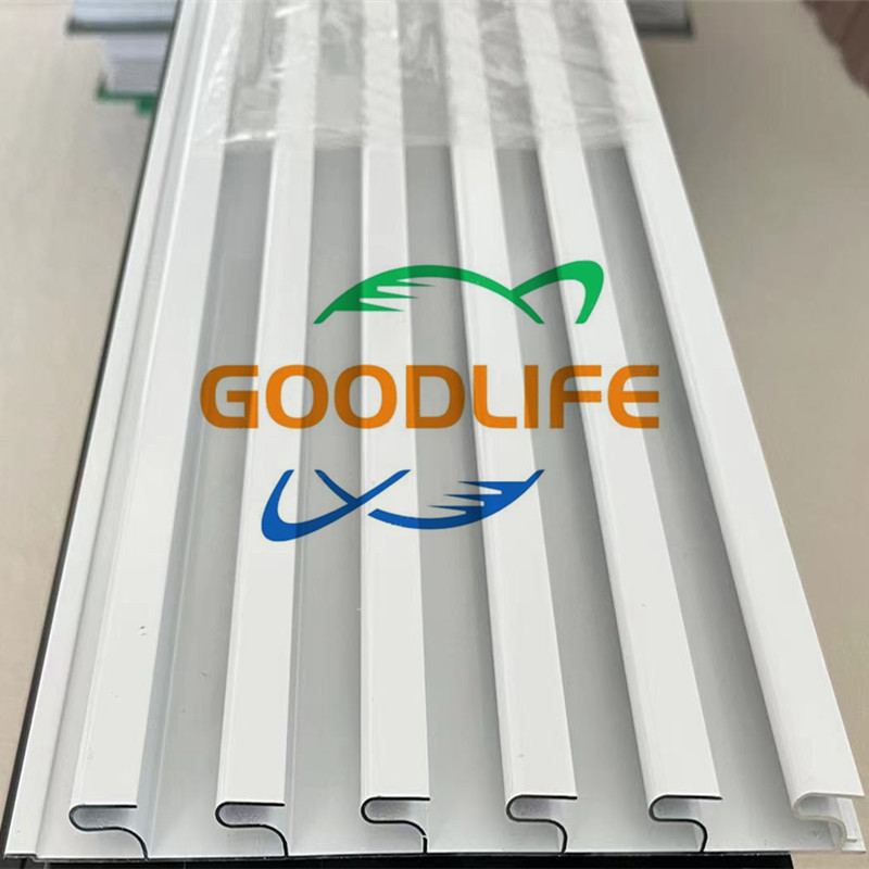 Hihg glossy  white decorative single-sided slat wall shelf aluminum slatwall display panels