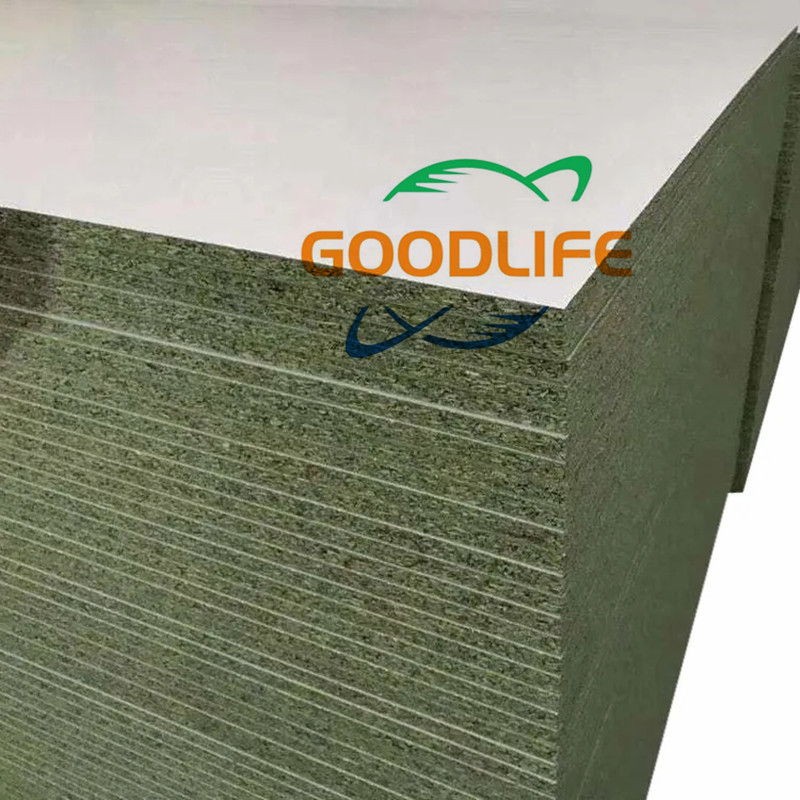 Melamine faced HMR particle board,MELAMINE FACED HMR CHIPBOARD WITH GREEN CORE