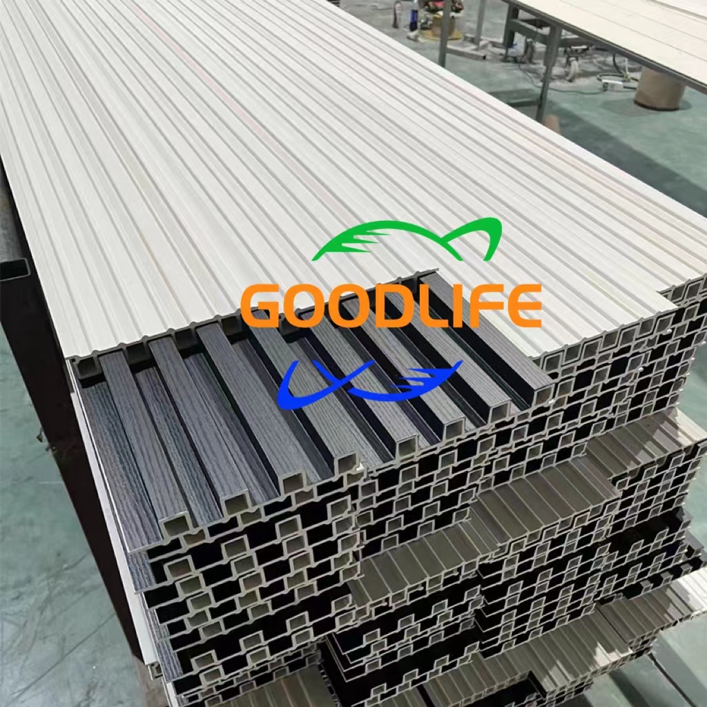 Decorative lambrin panel wall wpc 3d fluted cladding pvc wpc wall panel