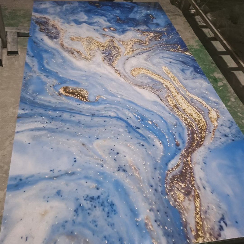 High Gloss 3D Printed UV PVC Marble Board Wall Panel