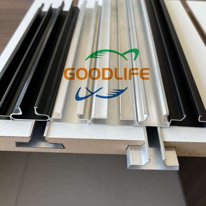 Metal Aluminum Insert for Mdf Board/Alu Insert Slatwall /Aluminum bar for slotted MDF