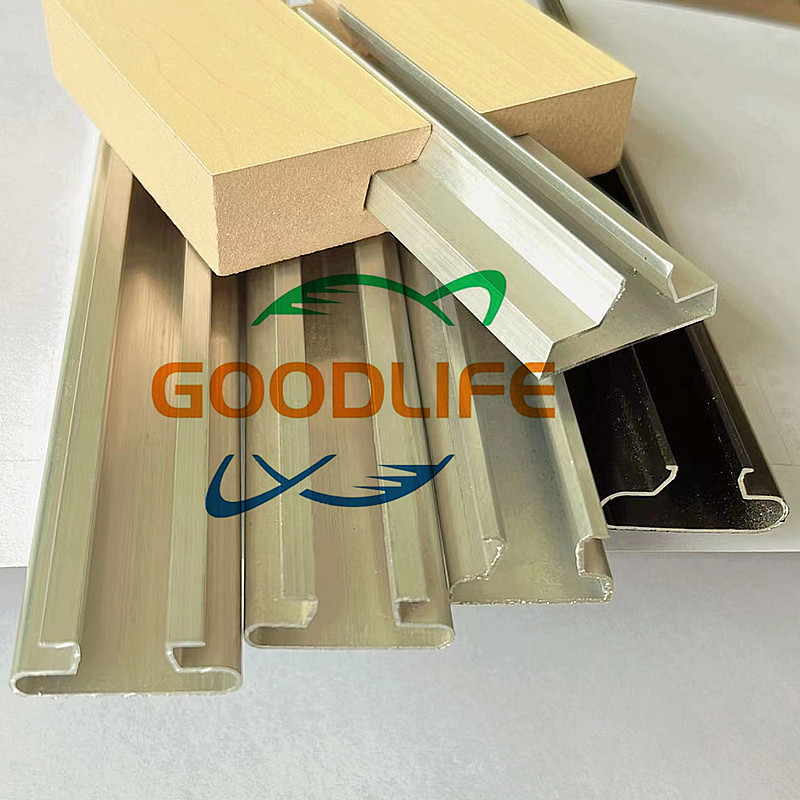 Half round shape aluminum bar for MDF slot board inserts