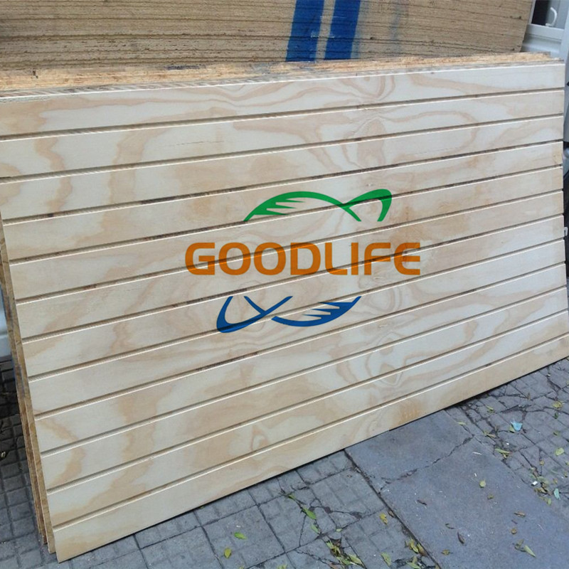 V shape  W shape grooved pine plywood,Pine plywood with grooves