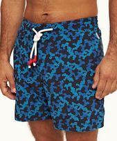 Men's Dark Sapphire Current Drawcord Mid-Length Swim Shorts