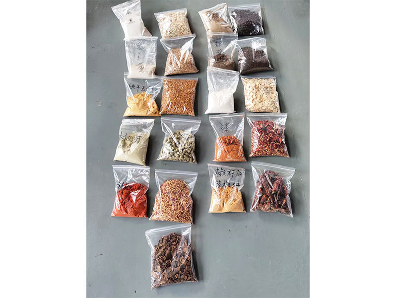 粉碎后的各種樣品