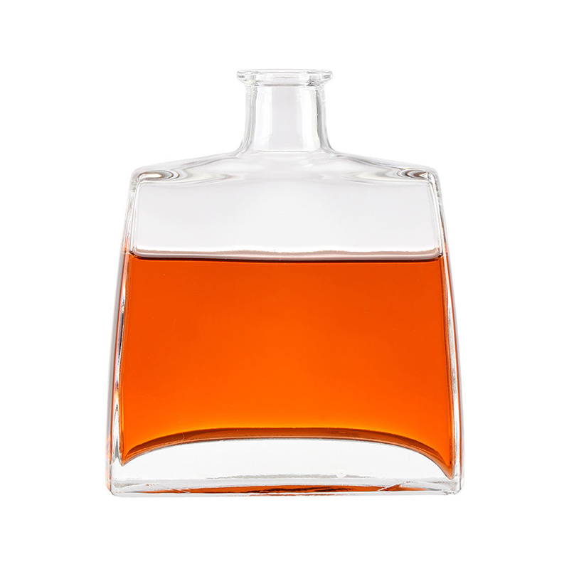 square 700ml brandy glass bottle