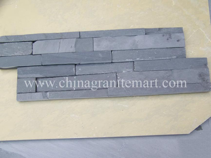 Black Slate Ledge Stone, Stacked Stone For Exterior Wall Decoration